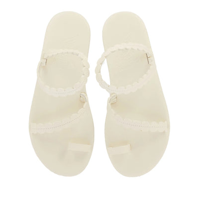 Aura Leather Off White sandals top
