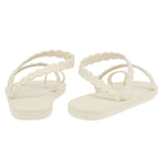 Aura Leather Off White sandals back