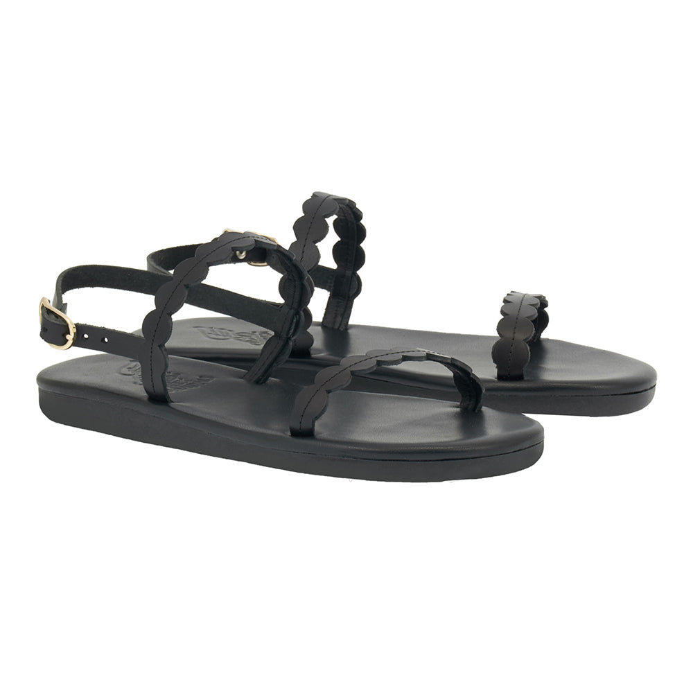 Aroula Leather Black sandals 3-4