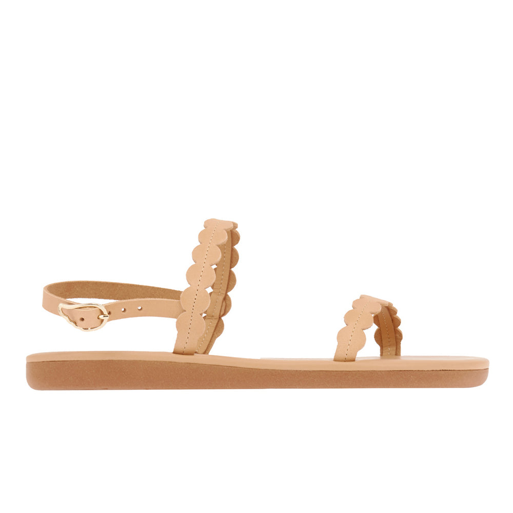 Aroula Leather Natural sandals side