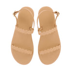 Aroula Leather Natural sandals top