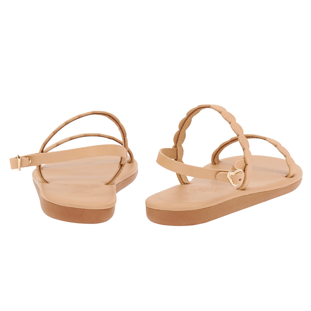 Aroula Leather Natural sandals back