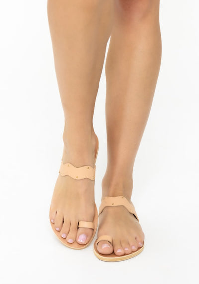 Thasos Natural/Gold Studs