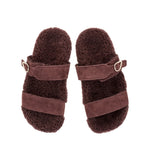 Latria Suede/Sheepskin All Brown sandals top