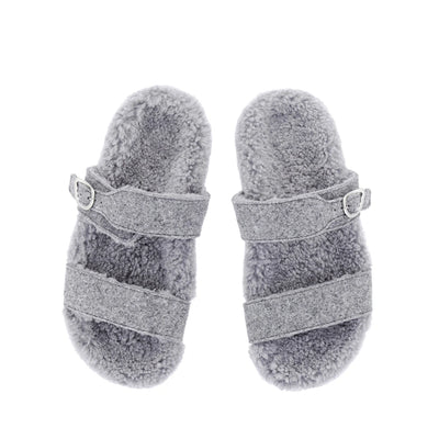 Latria Felt/Sheepskin Grey sandals top