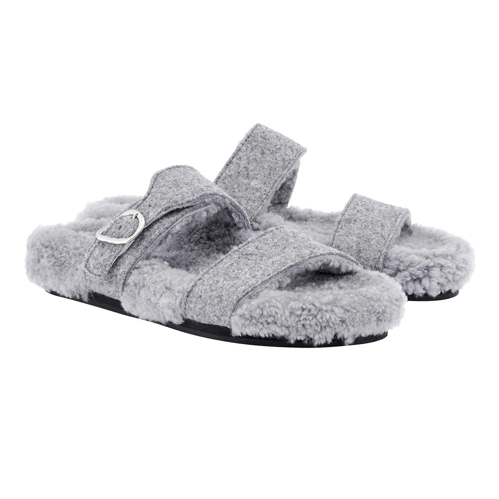 Latria Felt/Sheepskin Grey sandals 3-4
