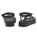 Aristea Leather Black sandals back