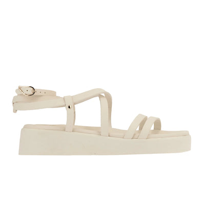 Aristea Leather Off White sandals side