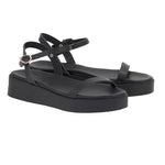 Irida Leather Black flatform sandals 3-4