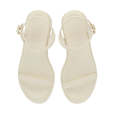 Irida Leather Off white flatform sandals top