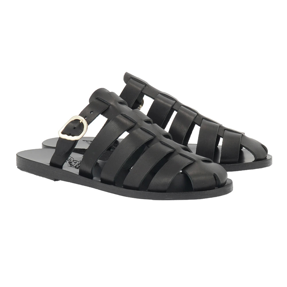 Cosmia Leather Black sandals 3-4