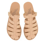 Cosmia Leather Natural sandals top