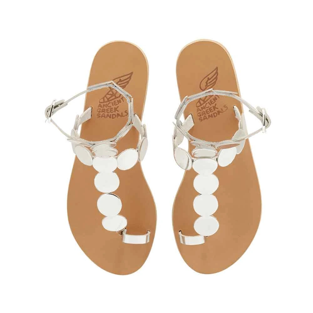 Asteras Mirror Silver sandals top
