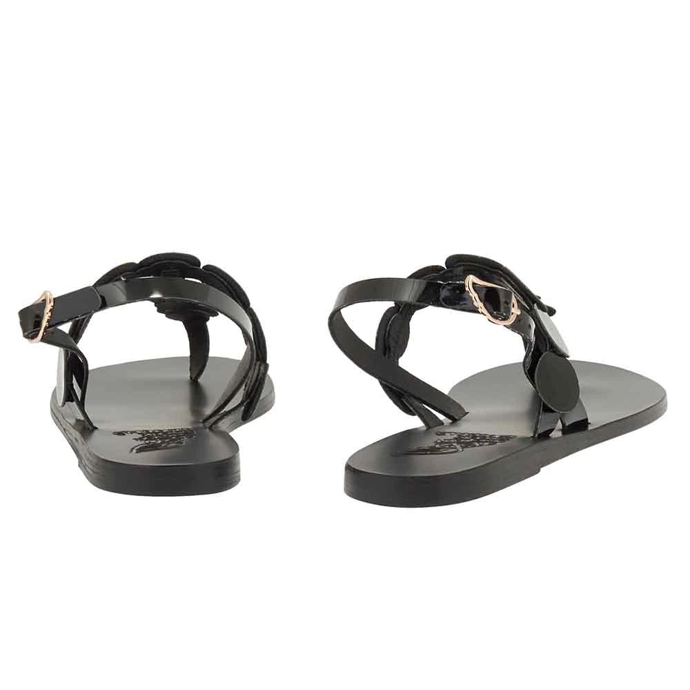 Ilios Mirror Black sandals back
