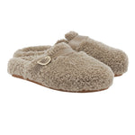 Vasilitsa Shearling Camel sandals 3-4