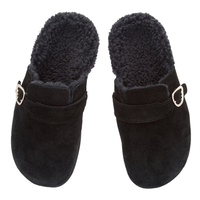 Vasilitsa Suede All Black sandals top