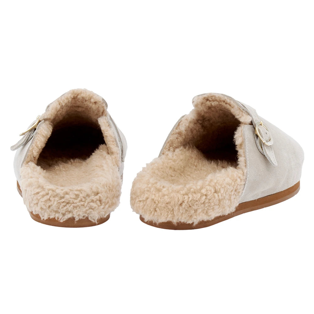 Vasilitsa Suede All Taupe sandals back