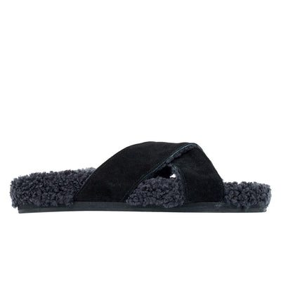 Anilio Suede Black sandals side