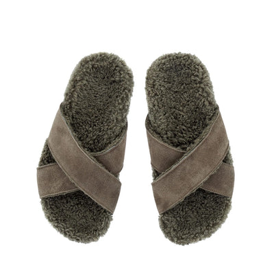 Anilio Suede All Khaki sandals top