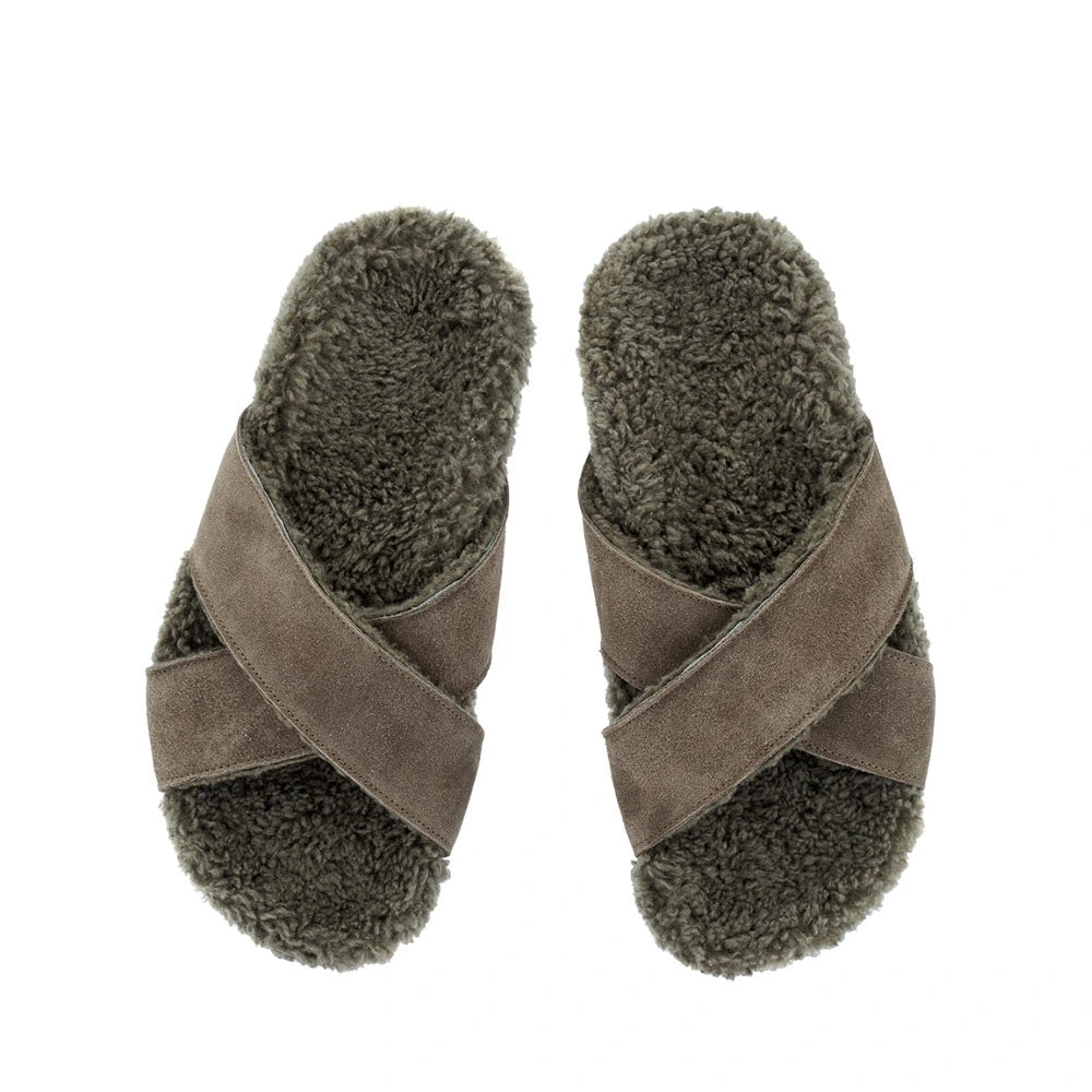 Anilio Suede All Khaki sandals top