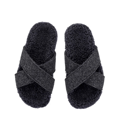 Anilio Felt Black sandals top