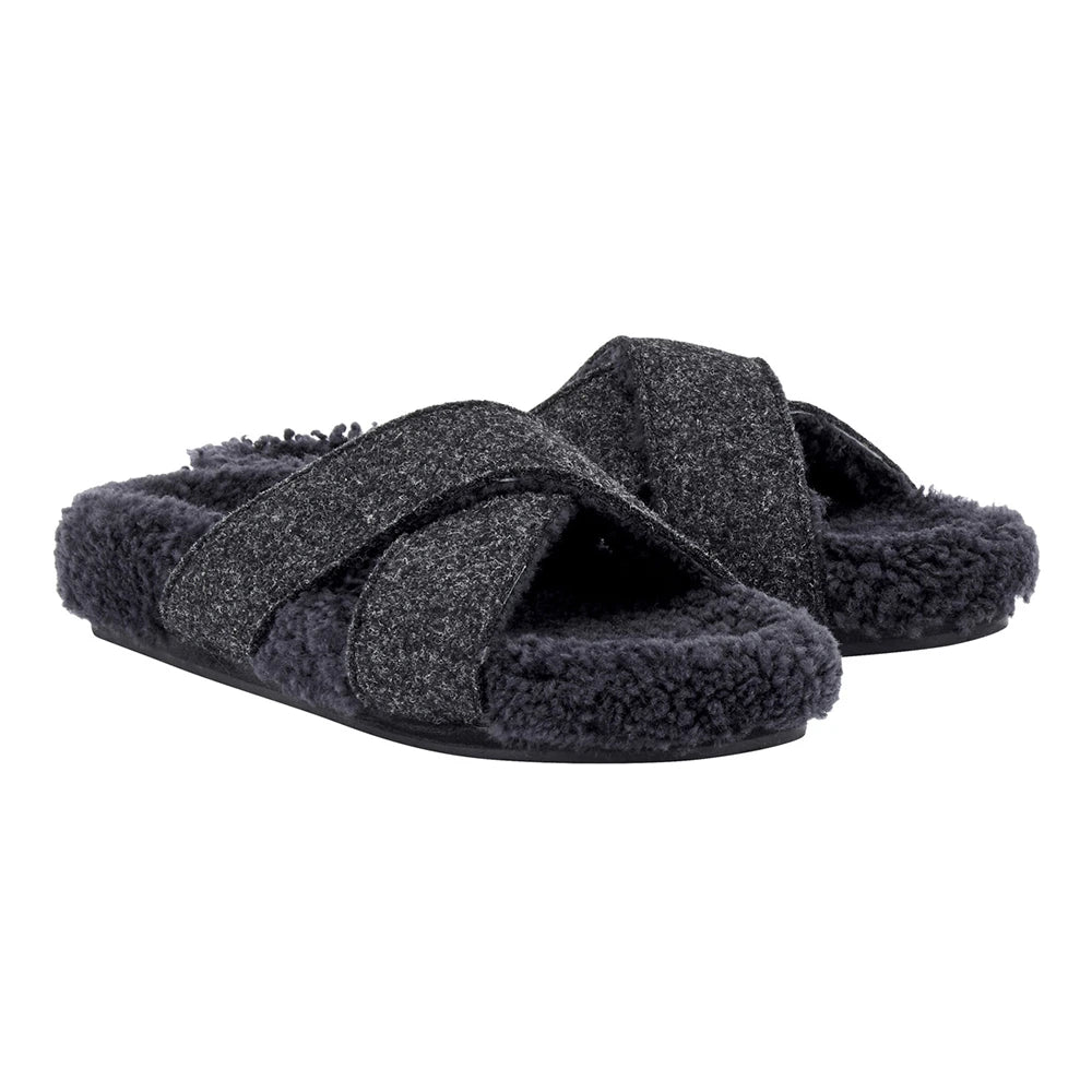 Anilio Felt Black sandals 3-4