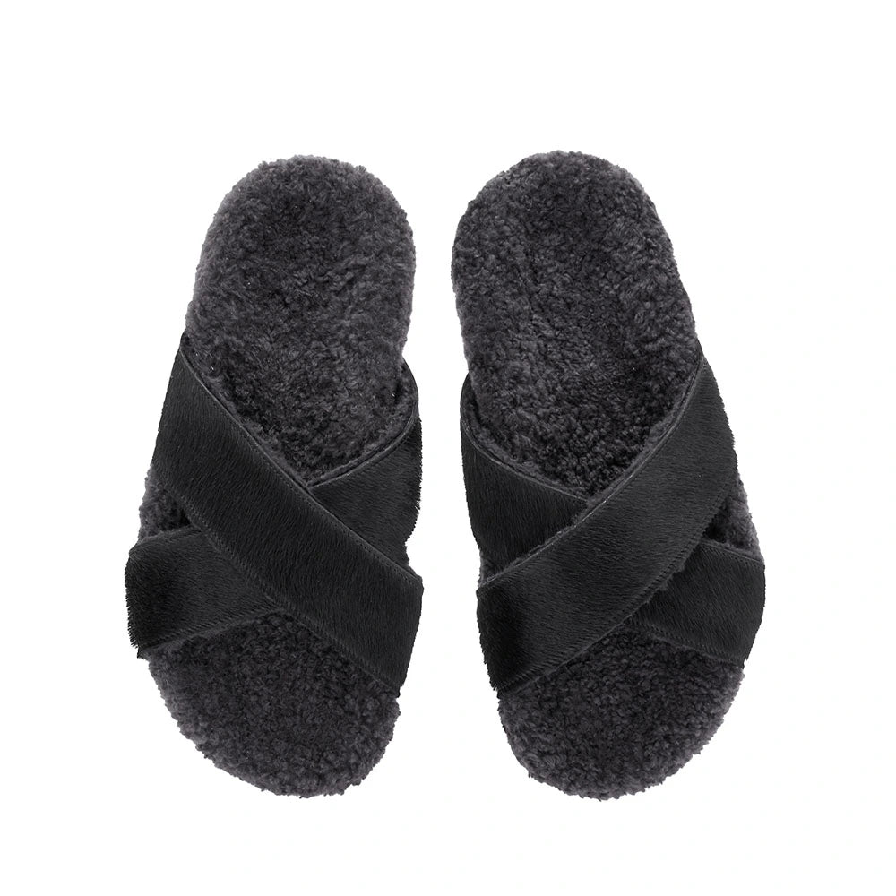 Anilio Pony Black sandals top