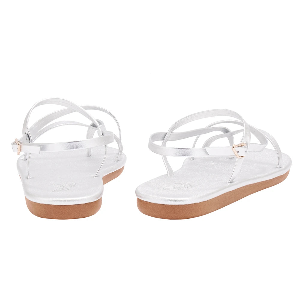 Alethea Flip Flop All Silver back