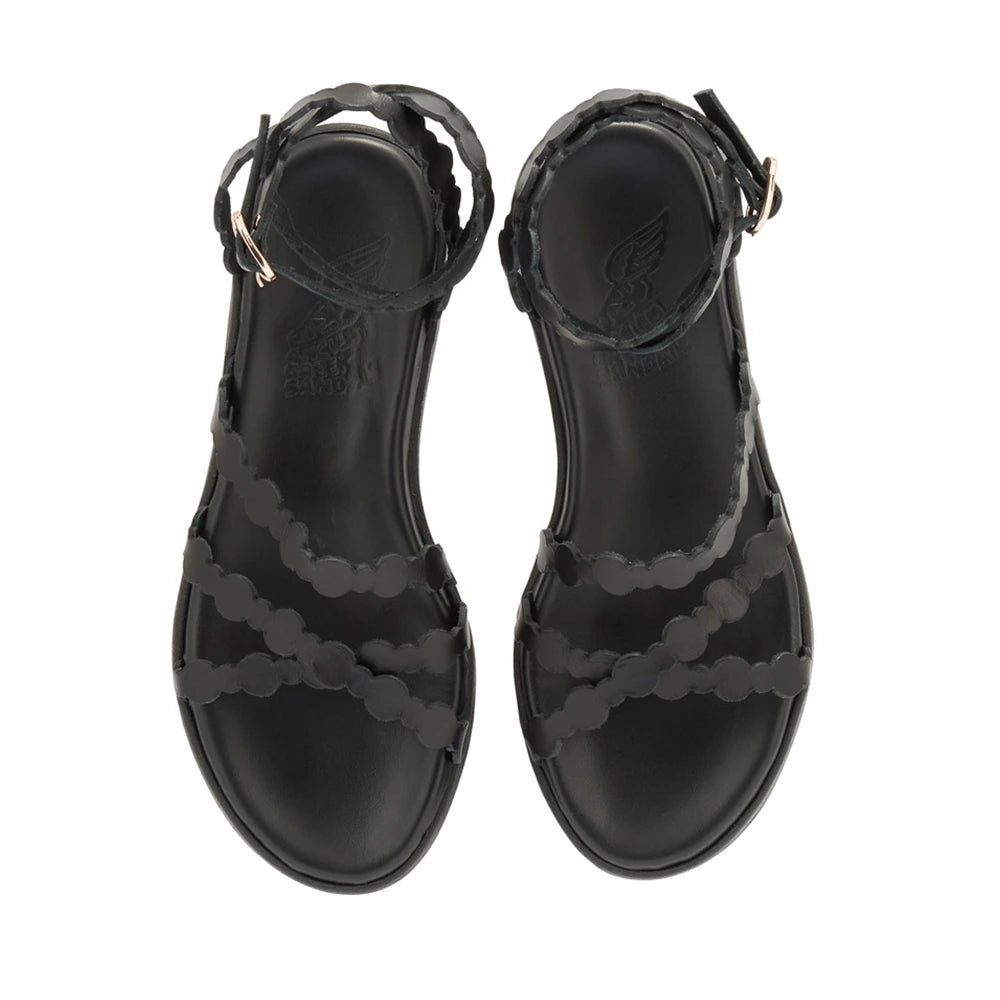 Aspis Leather Black sandals top