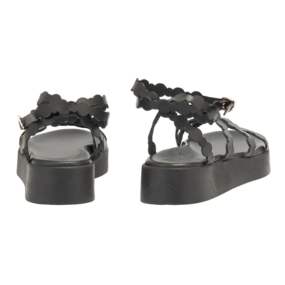 Aspis Leather Black sandals back