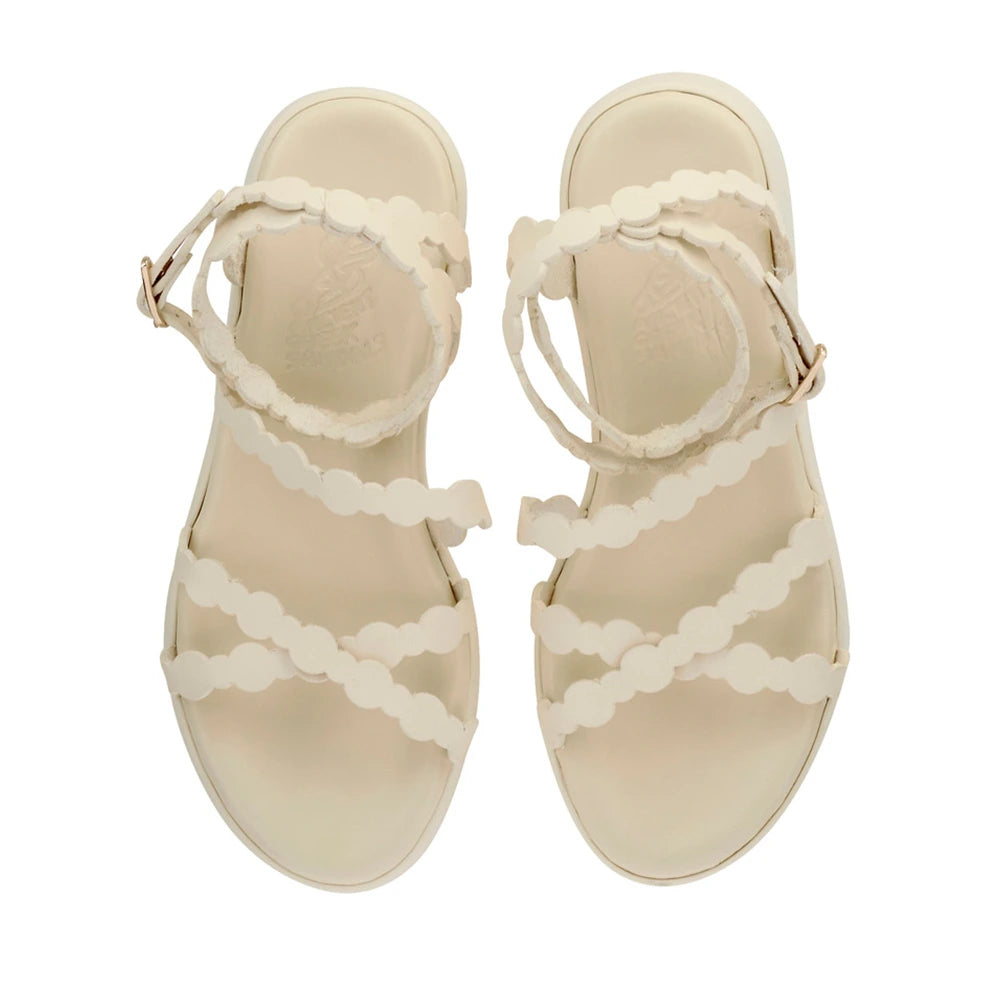 Aspis Leather Off White sandals top