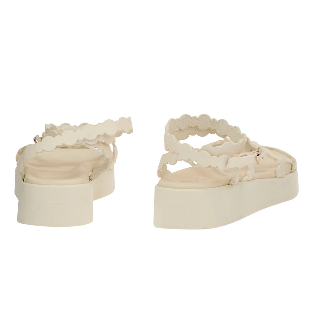 Aspis Leather Off White sandals back