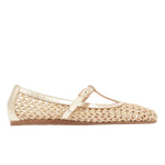 Aerati Ballet Flat Raffia Nat/Platinum side