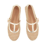 Aerati Ballet Flat Raffia Nat/Platinum top