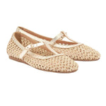 Aerati Ballet Flat Raffia Nat/Platinum 3-4