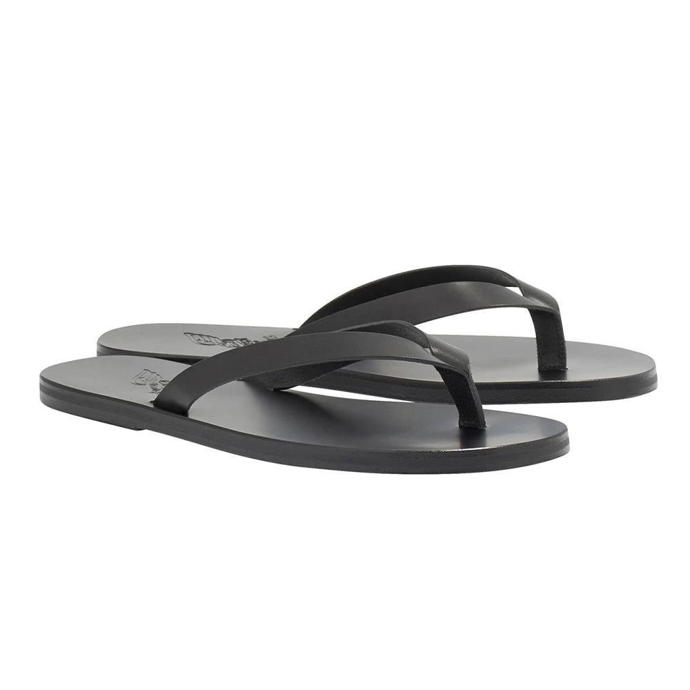 Solon Leather Black sandals 3-4