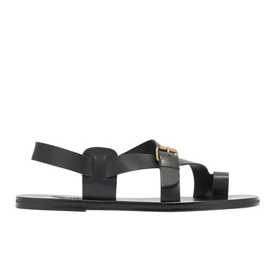 Paris Leather Black sandals side