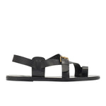 Paris Leather Black sandals side