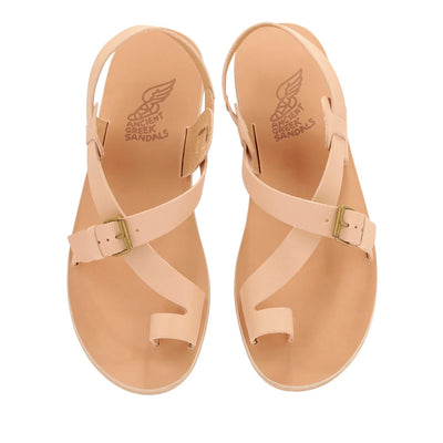 Paris Leather Natural sandals top