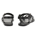 Hercules Leather Black sandals back