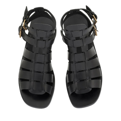 Alexandros Leather  Black Sandals top