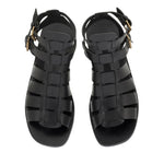 Alexandros Leather  Black Sandals top