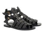 Alexandros Leather  Black Sandals 3-4