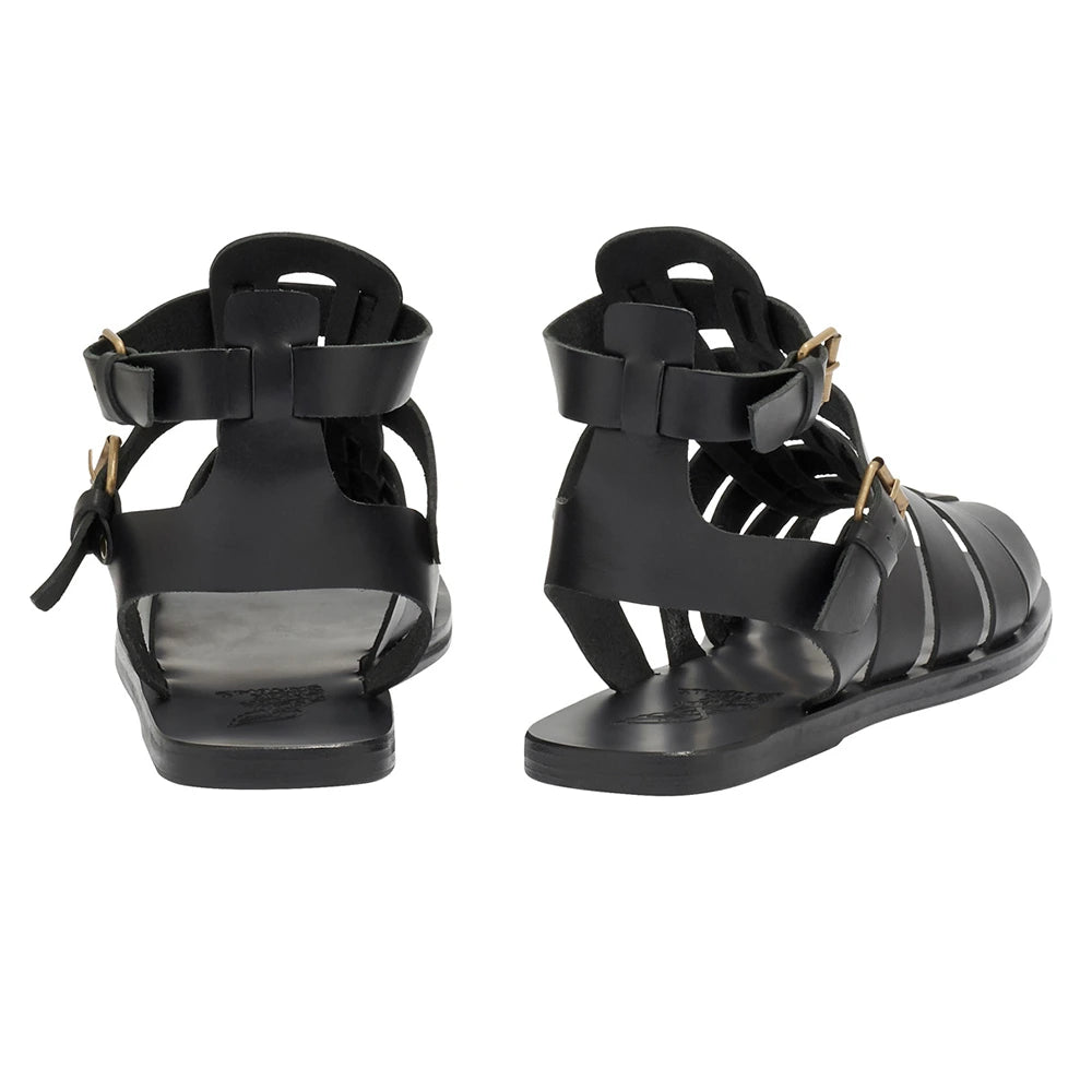 Alexandros Leather  Black Sandals back