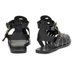 Alexandros Leather  Black Sandals back