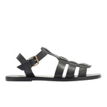 Ektoras Leather Black sandals side