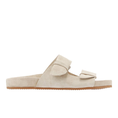 Diogenis Suede Leather Sabia slide sandals side