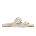 Diogenis Suede Leather Sabia slide sandals side