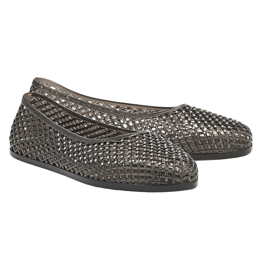Iro Jelly Black with Swarovski Crystals – Ancient Greek Sandals