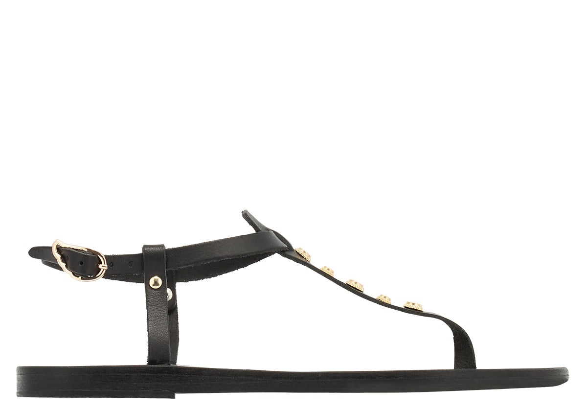 ancient greek sandals Lito bee Black
